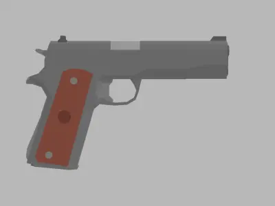 Low Poly Colt m1911 Low-poly 3D model