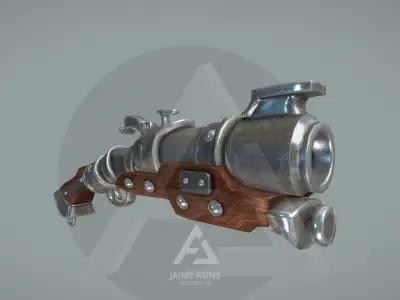 Pirate blunderbuss Low-poly 3D model