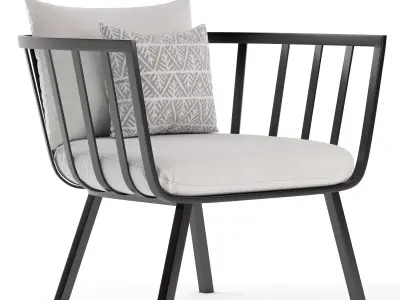 Modway Riverside Outdoor Patio Aluminum Armchair 3D model