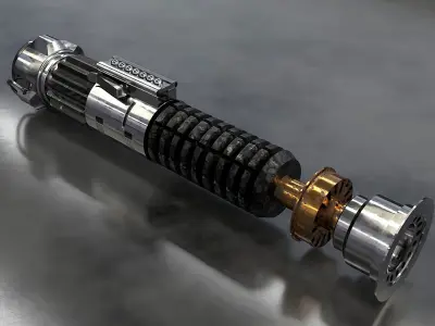 Obi-wan Kenobi Lightsaber 3d Model Low-poly 3D model