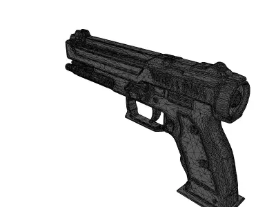 SciFi Pistol with Glowing Core 3D model