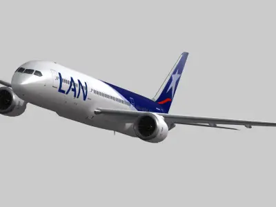 Boeing 787-9 LAN airlines livery Low-poly 3D model