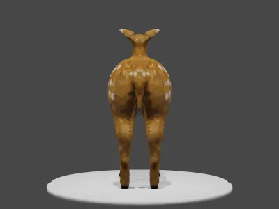 Doe Low Poly 3D Model deer Low-poly 3D model