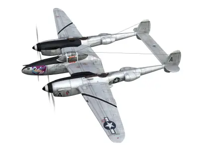 Lockheed P-38 Lightning - Vagrant Virgin 3D model