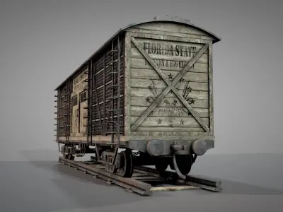 Poultry Train Car 3D model
