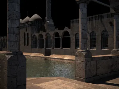 Urfa Lake With Fish 3D model