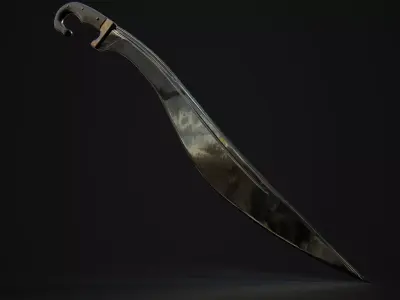Greek Falcata Sword Low-poly 3D model