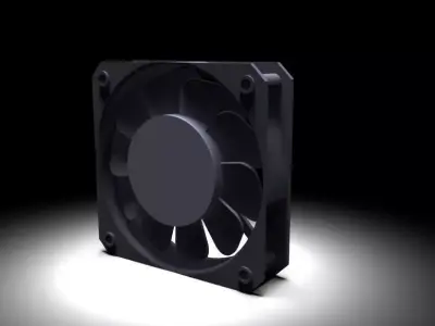 Request 40mm x 10mm dc computer fan iges or dwg 3D model