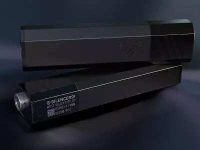 SilencerCo Osprey Suppressor Low-poly 3D model