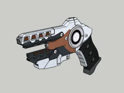 Pistol Ender Game Low-poly 3D model
