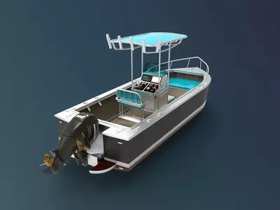Boat luxury 2 3D model