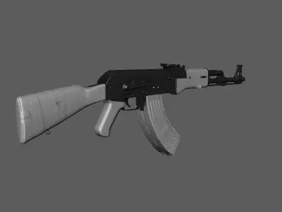 Ak-47 detailed model 3D model
