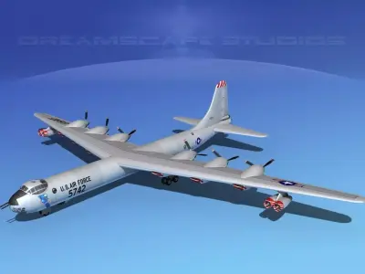 Convair B-36G Peacemaker V05 3D model