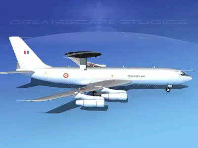 Boeing E-3B French Air Force 3D model