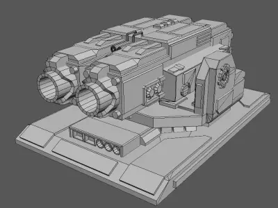 Machine Gun Turret 3D model