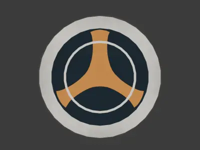 Taskmaster Shield Free low-poly 3D model