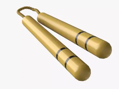 Nunchaku weapon Free 3D model