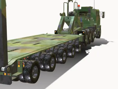 Oshkosh M1070 HET Low-poly 3D model