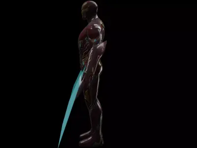 Iron Hero Armor Suit Low-poly 3D model