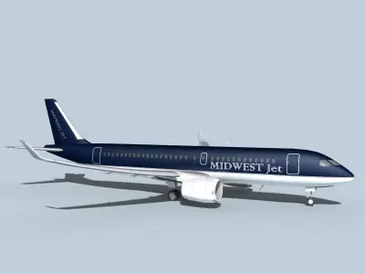 Bombardier CS100 Midwest Jet 3D model