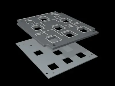 EMBRAER E1 OVERHEAD - AIRCOND PNEUMATIC PANEL 3D print model