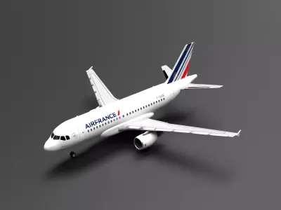 Airbus A318 AirFrance Livery  3D model