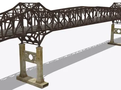 Pulaski Bridge Low-poly 3D model