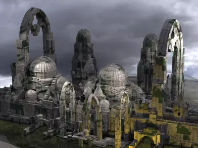 Narnian fortress ruins 3D model