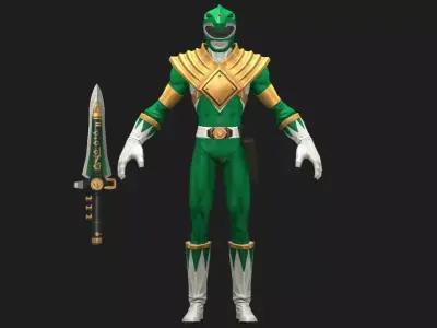 Green Ranger 98 Low-poly 3D model
