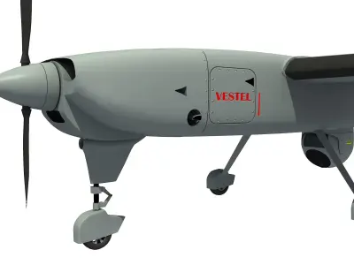 TURKISH UAV KARAYEL DRONE 3D model