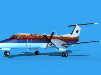 Embraer EMB120 United Airlines Express 1 3D model