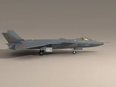Chengdu fighter J-20 3D model