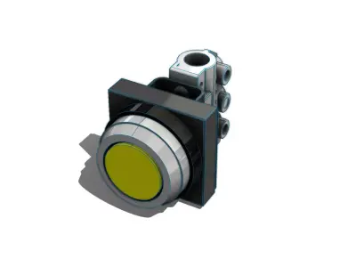 Botao Comando Verde Schmersal VM130 01 33A Green Command Button 3D model