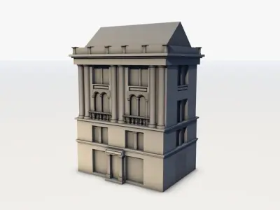 Classic Building Low-poly 3D model