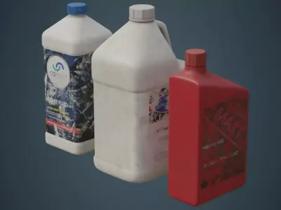 Bottles 1B Low-poly 3D model