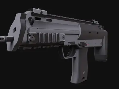 MP7 Sub-Machingun Low-poly 3D model