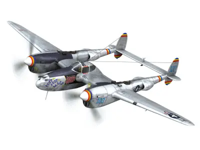 Lockheed P-38 Lightning - Put Put Maru 3D model