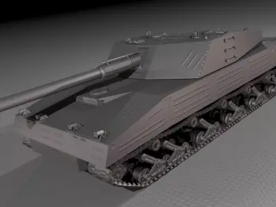 T-C 220 Heavy Tank Low-poly 3D model