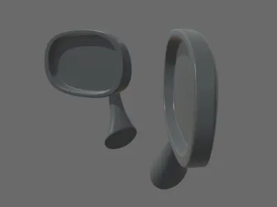 Car Mirror 017 Low-poly 3D model