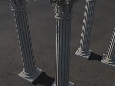 Corinthian Column 3D model 3D model