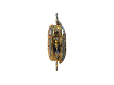 Runic Mechanical Scarab Low-poly 3D model