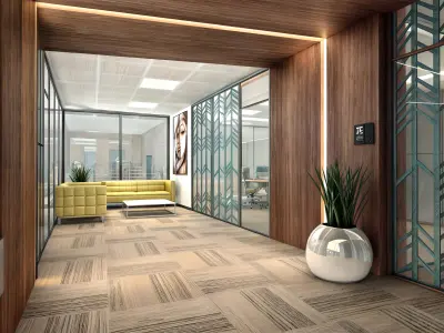 Collaborative Office Design Low-poly 3D model