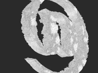 DAMAGE Font FREE SAMPLE Free 3D model