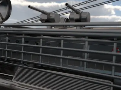 Big Hovercraft design High-Poly Free 3D model