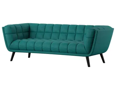 SOFA001 teal sofa with legs Free 3D print model