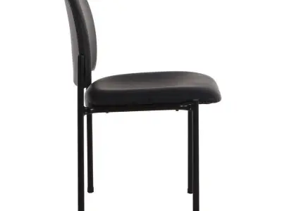 Bentonville Stackable Vinyl Seat Waiting Room Chair 3D model