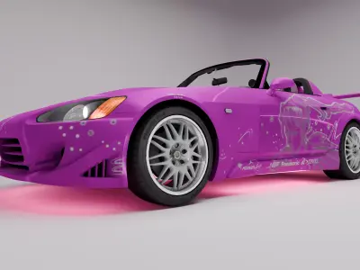 Honda S2000 Veilside 2001 F2 Free low-poly 3D model