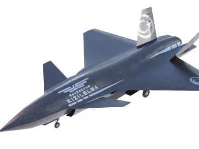 Bayraktar Kizilelma Low-poly 3D model