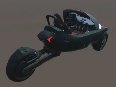 SCI FI TRICYCLE Low-poly 3D model