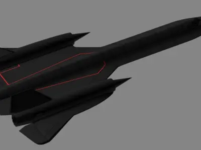 Lockheed SR-71 Blackbird Low-poly 3D model